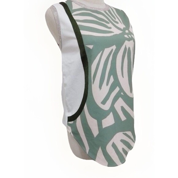 Zara Botanical Print Sleeveless Blouse, Asymmetrical, Spring/Summer Size M - Picture 3 of 16